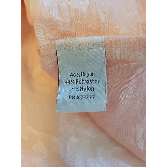 LC Lauren Conrad Peach Applique Floral Cap Sleeve Ruffled Top Women's Plus XXL - Picture 12 of 12